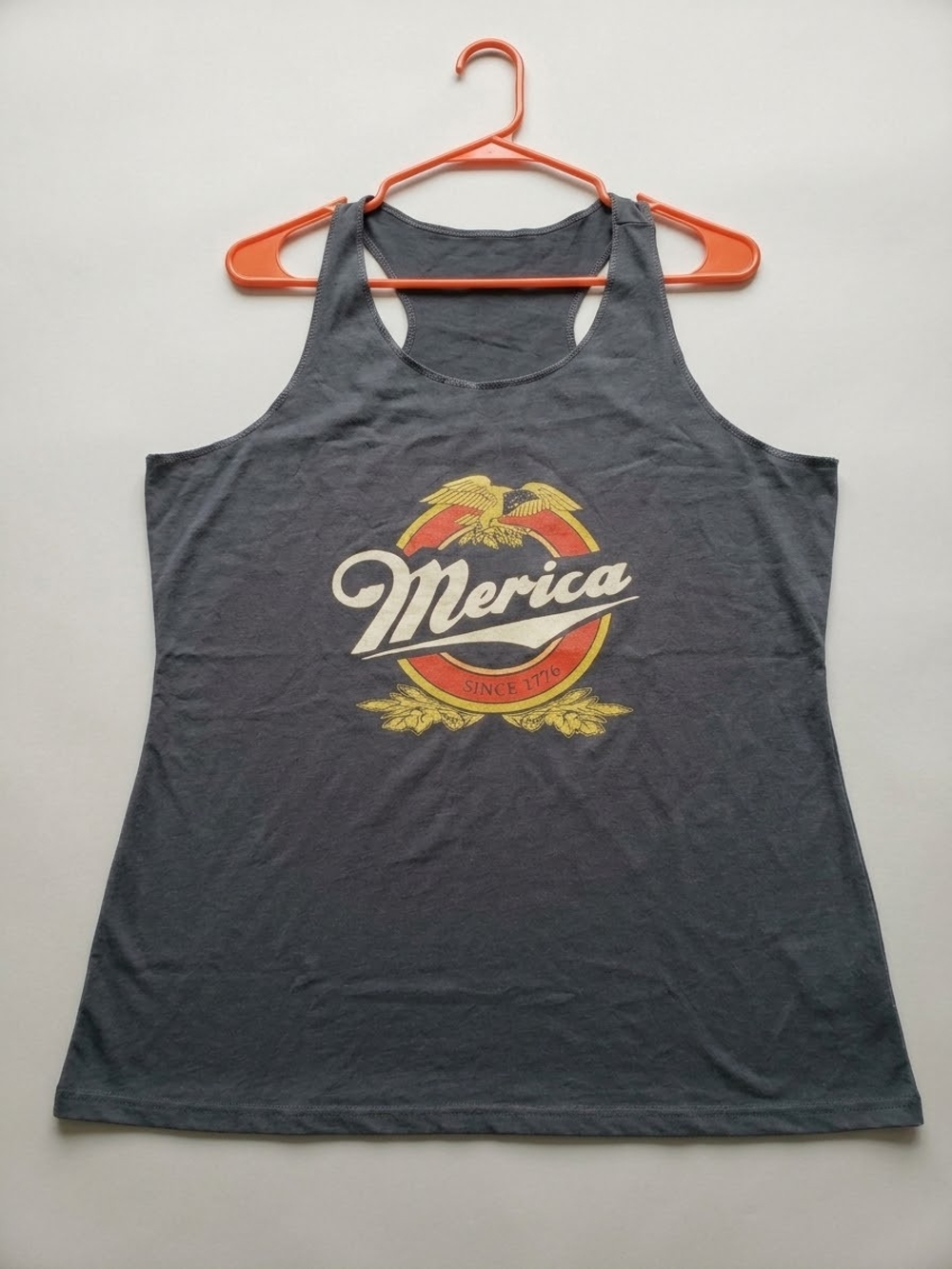 Brand NEW Merica Graphic Racerback Tank Top - Charcoal